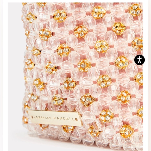 NWOT Loeffler Randall Mina Mini Beaded Tote Bag - Picture 6 of 7